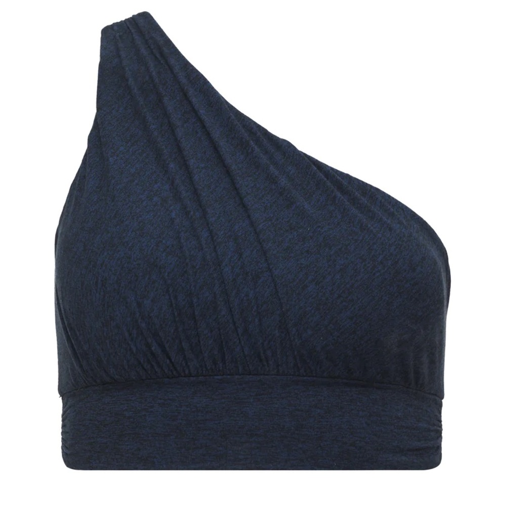 Lanston Naked Shoulder Sports Bra Navy Small